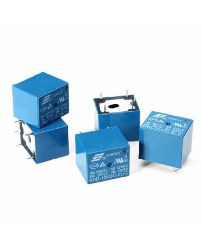 20Pcs SONGLE Mini 12V DC Power Relay SRD-12VDC-SL-C PCB Type