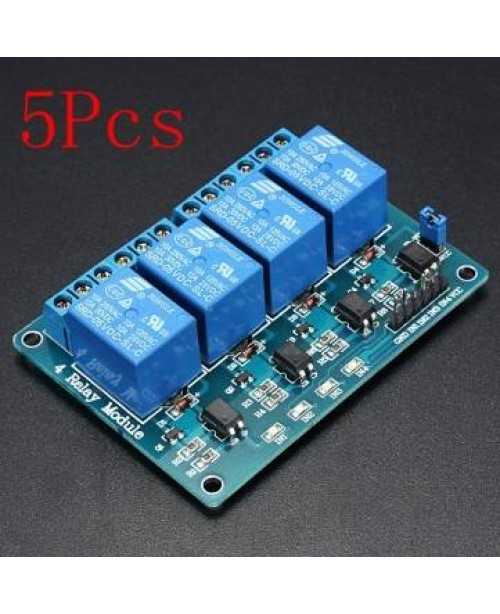5Pcs 5V 4 Channel Relay Module For Ardui...