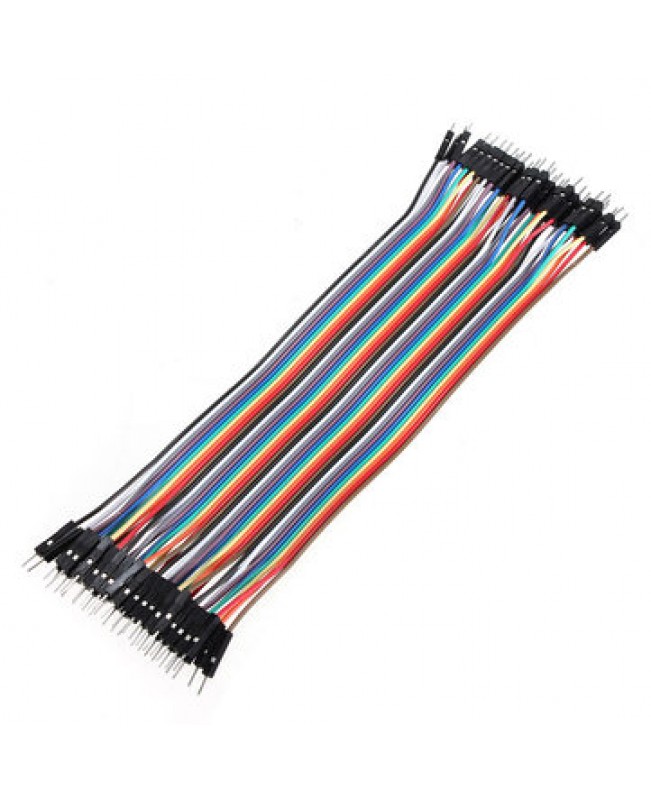 40pcs 20cm Male to Male Color Breadboard Cable Jump Wire Jumper