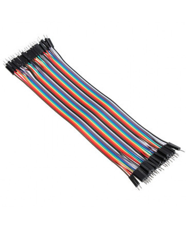 40pcs 20cm Male to Male Color Breadboard Cable Jump Wire Jumper