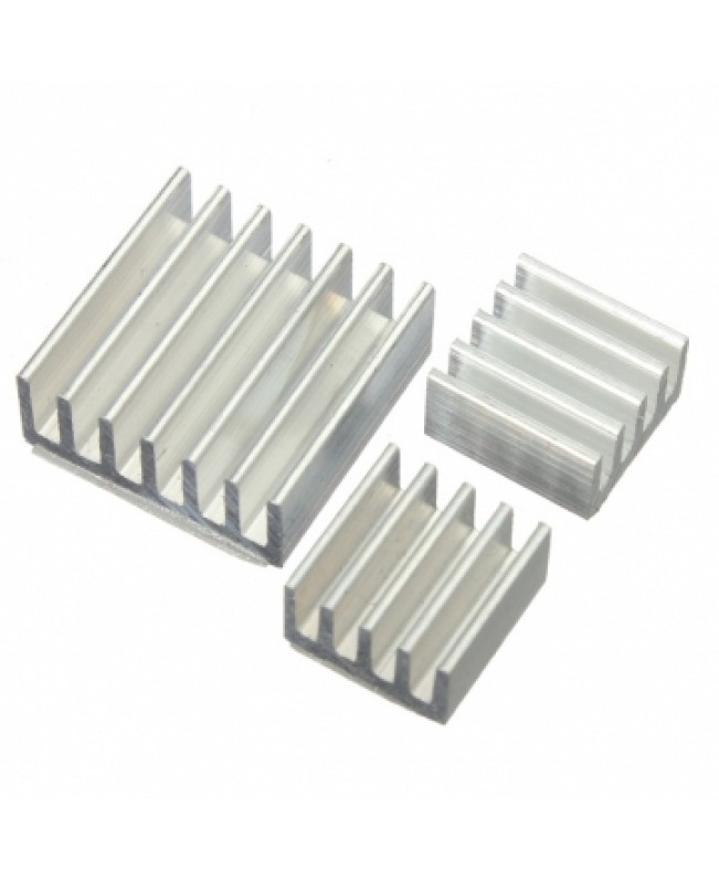 3pcs Adhesive Aluminum Heat Sink Cooler Kit For Cooling Raspberr