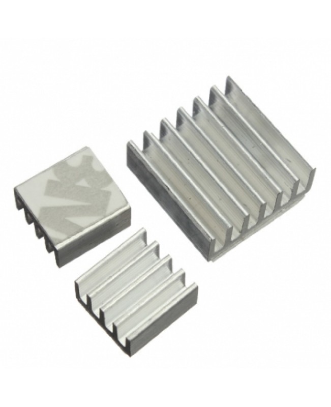 3pcs Adhesive Aluminum Heat Sink Cooler Kit For Cooling Raspberr