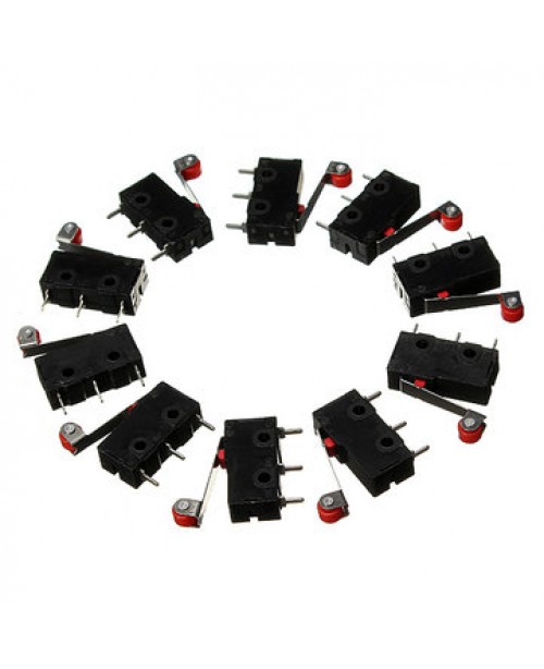 10Pcs Micro Limit Switch Roller Lever 5A...