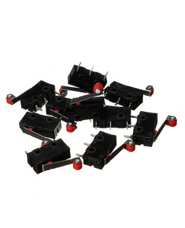 10Pcs Micro Limit Switch Roller Lever 5A 125V Open Close Switch