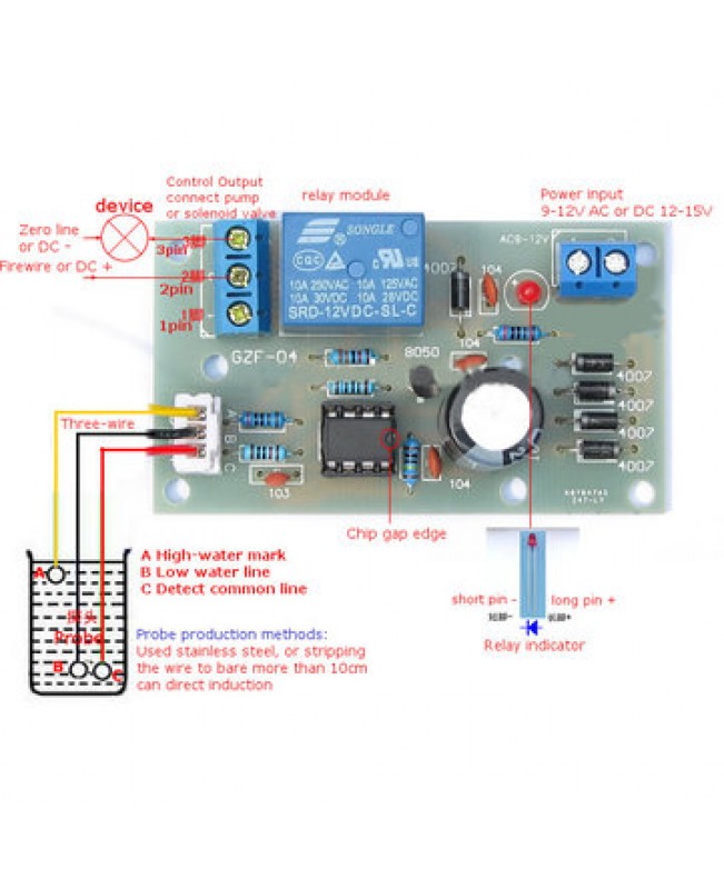 DIY Water Level Switch Sensor Controller Kit