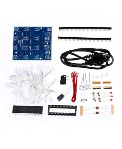DIY 4x4x4 LED Cube Blue Red LED Electron...