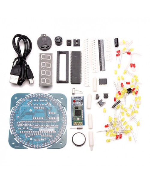 DIY AT89S52 Rotation LED Electronic Cloc...