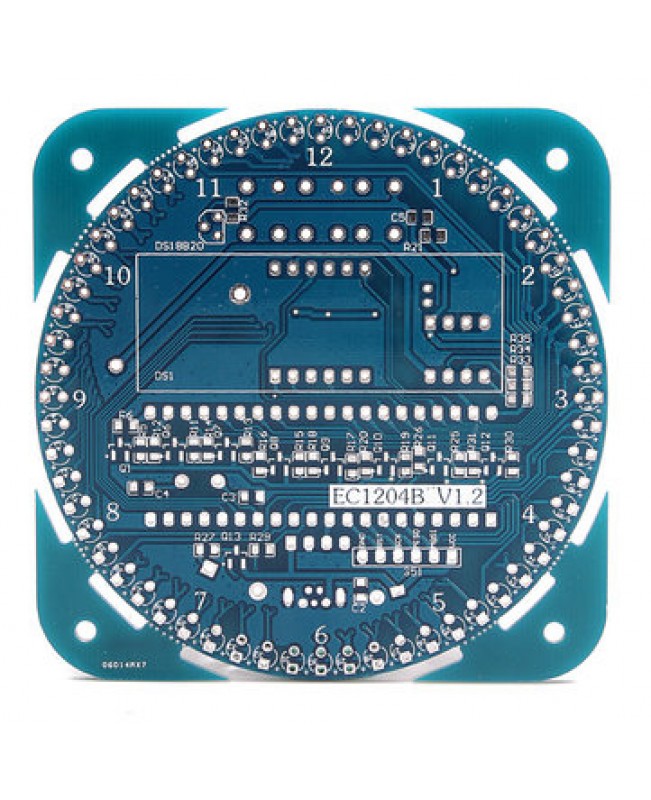 DIY AT89S52 Rotation LED Electronic Clock Kit 51 SCM Learning Bo
