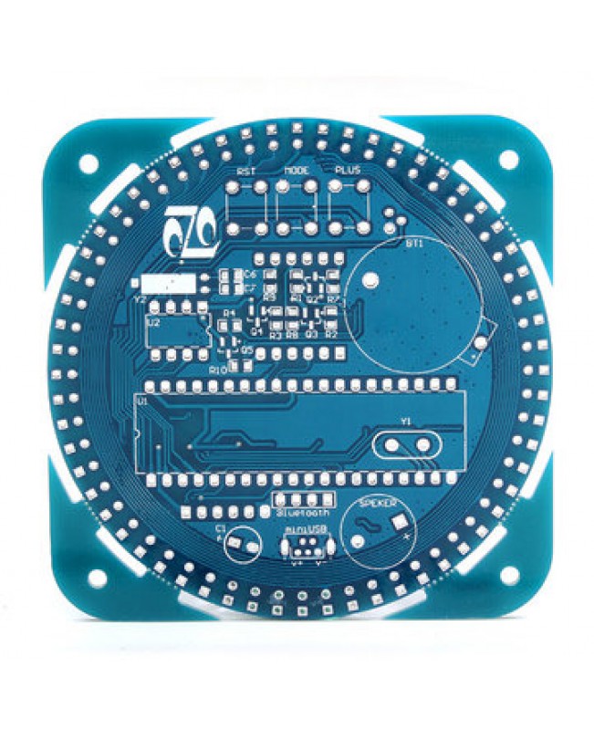 DIY AT89S52 Rotation LED Electronic Clock Kit 51 SCM Learning Bo