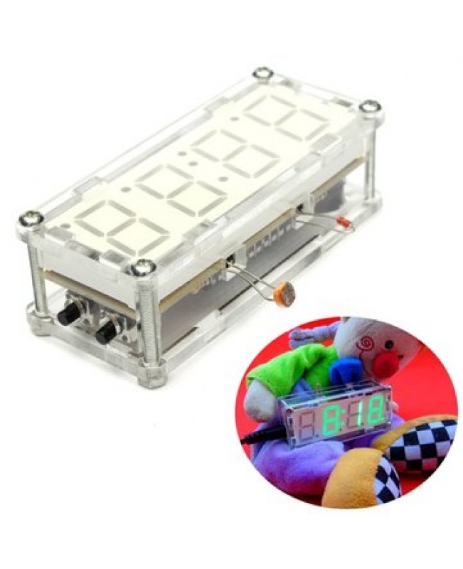 DIY 0.8 Inch Digital Tube LED Electronic Clock Kit Red Blue Gree