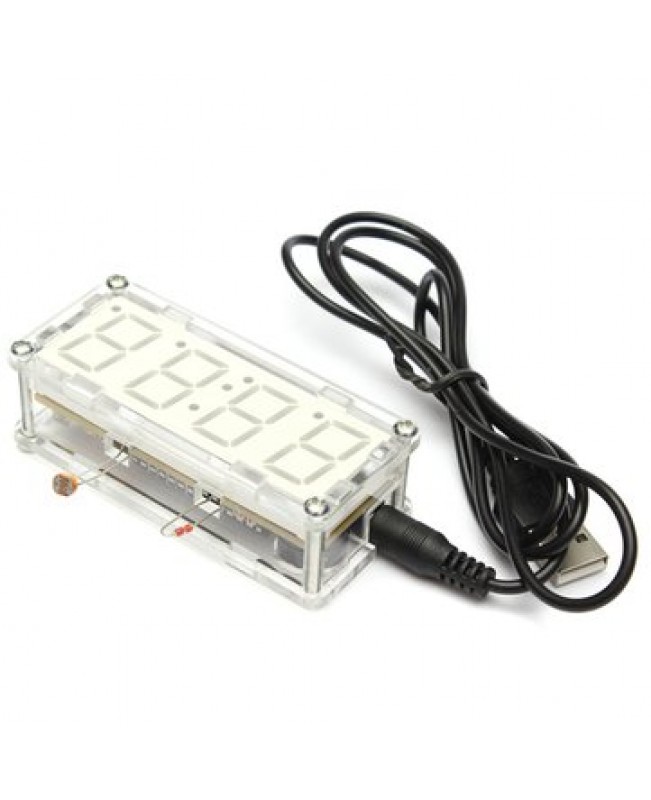 DIY 0.8 Inch Digital Tube LED Electronic Clock Kit Red Blue Gree