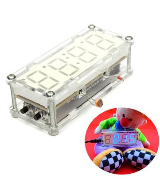 DIY 0.8 Inch Digital Tube LED Electronic Clock Kit Red Blue Gree