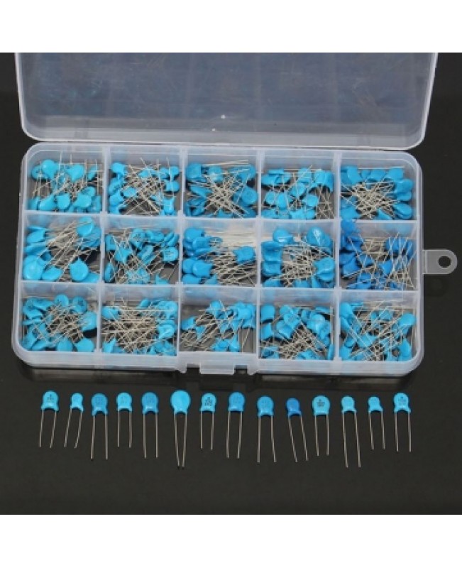 15 Value 300Pcs High Voltage Ceramic Capacitors Assortment Assor