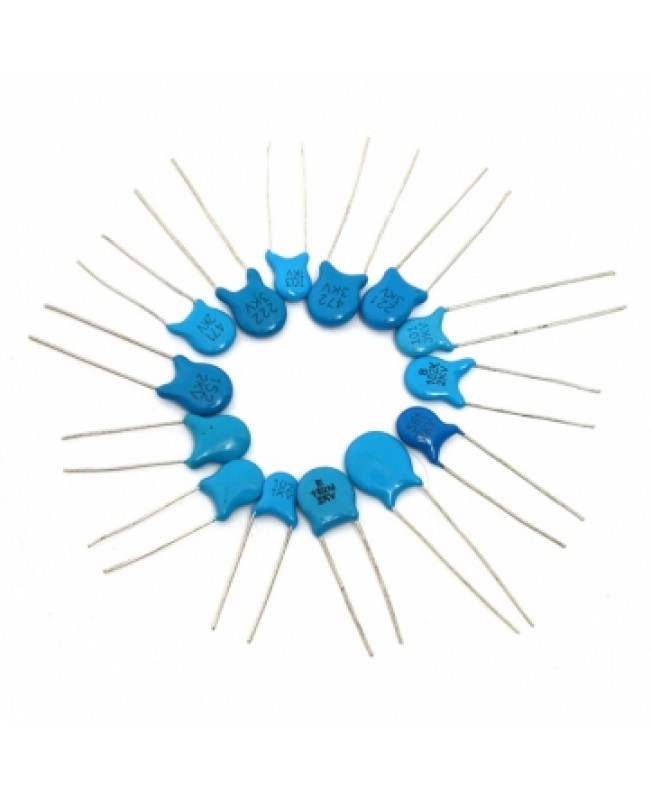15 Value 300Pcs High Voltage Ceramic Capacitors Assortment Assor