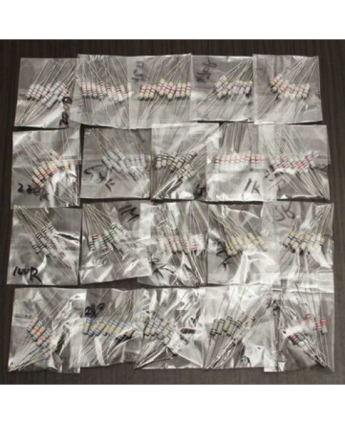 200Pcs 20 Value 1W 5% Resistors Resistan...