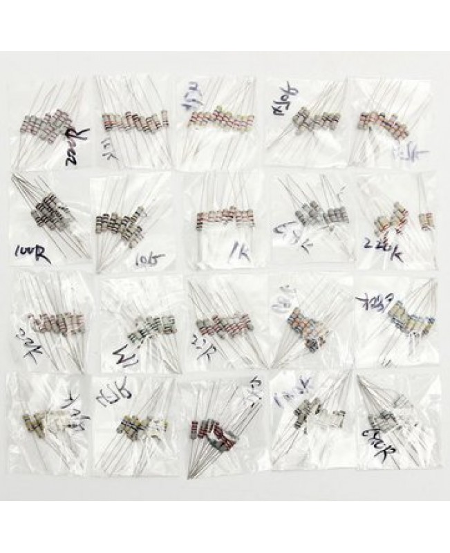 200Pcs 20 Value 1W 5% Resistors Resistance Assortment Kit 10 Ohm