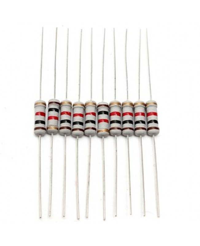 200Pcs 20 Value 1W 5% Resistors Resistance Assortment Kit 10 Ohm