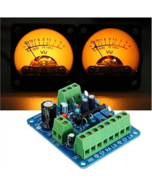 Audio Level Amp Driver Board With Two VU...