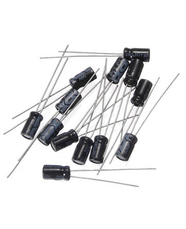 215Pcs 15 Values 0.1uF-330uF Mix Electrolytic Capacitor Kit With