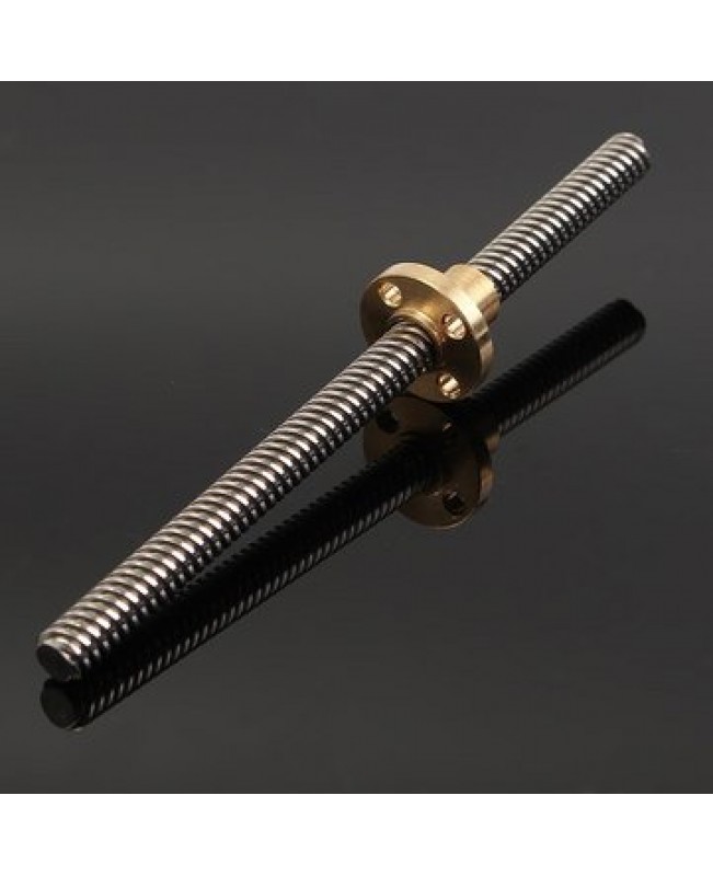 8mm T8x2 Lead Screw Trapezoidal ACME With Brass Nut Kit 140 / 20