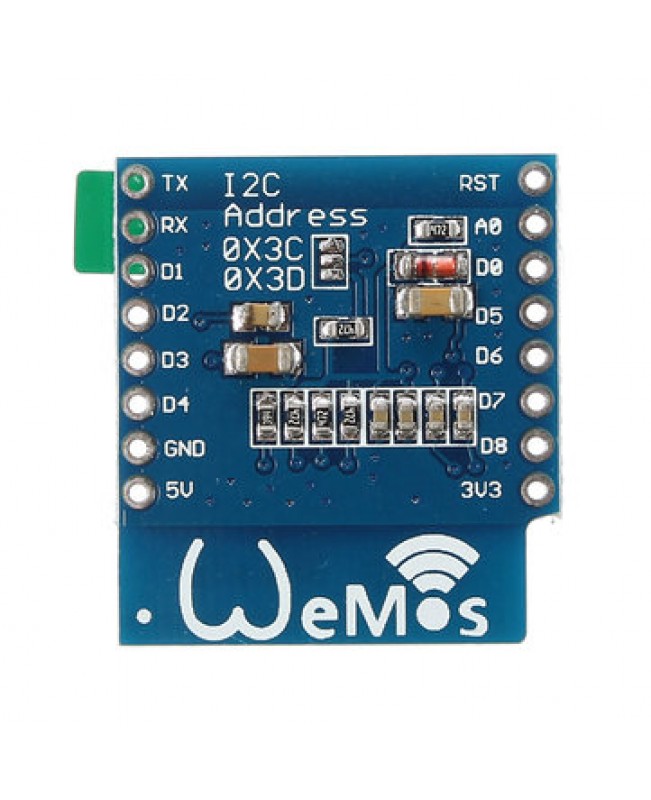 0.66 Inch OLED Shield For WeMos D1 Mini 64X48 IIC I2C Compatible