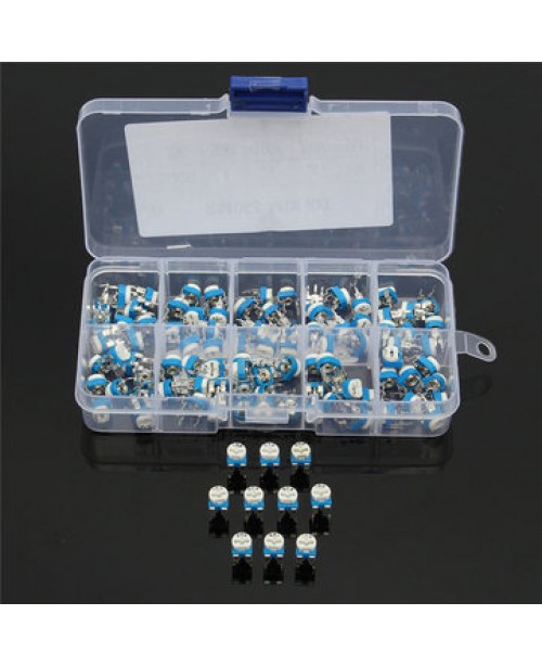 100Pcs 10 Values Variable Resistor 500R ...